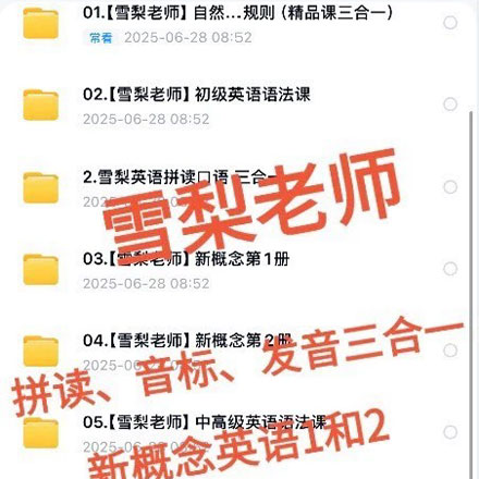 2026新版雪梨英语课程：自然拼读+音标+发音+新概念1和2，全套视频课程